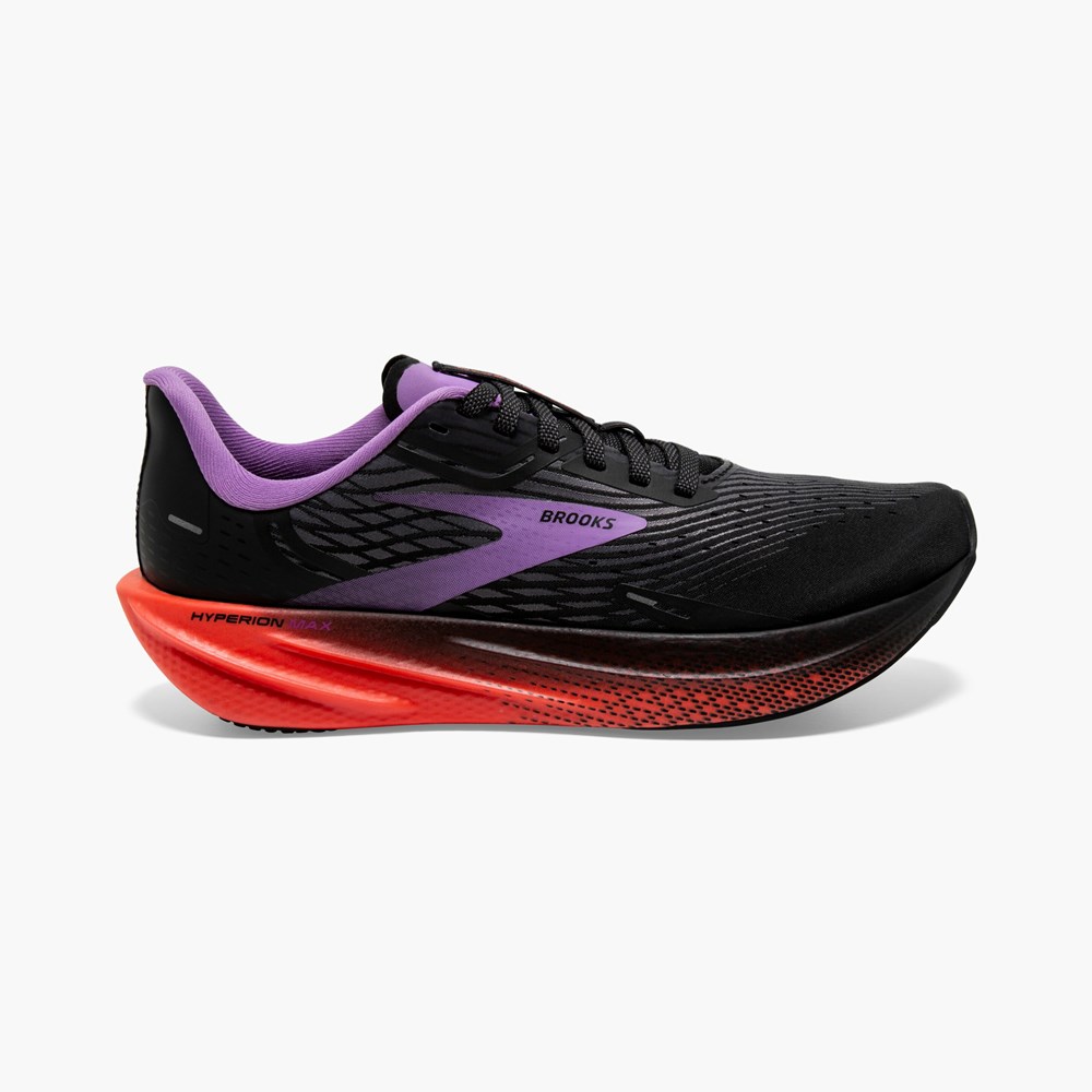 Chaussure d'Athlétisme Brooks Hyperion Max Corail Noir Femme | VAU-1402394